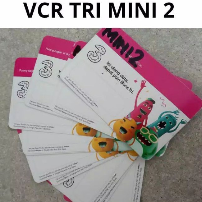Voucher Tri Mini 2 Vocer Three mini2 1,5gb sekarang jadi 3gb 1,5 3 gb 7 hari 7hari
