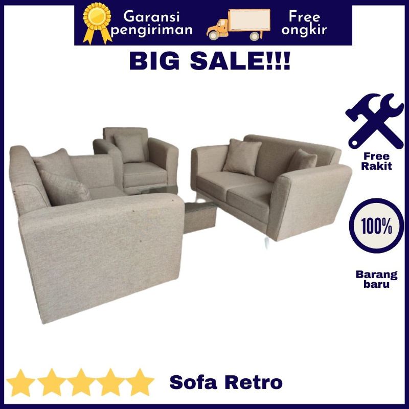 SOFA RETRO MINIMALIS BERKUALITAS TERMURAH BANDUNG CIREBON GARUT CIANJUR TASIKMALAYA CIAMIS