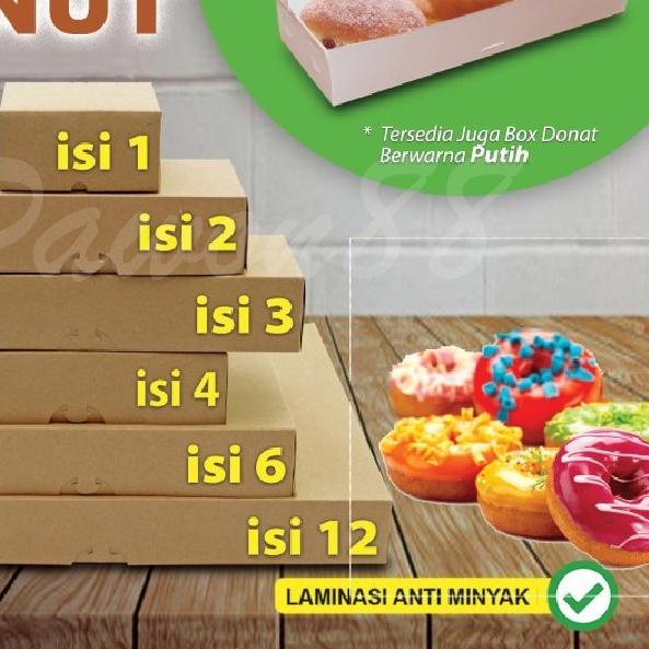 

♙ Kotak Box Dus Donat KRAFT COKLAT - Isi 1 - ( 50 Pcs ) ➾