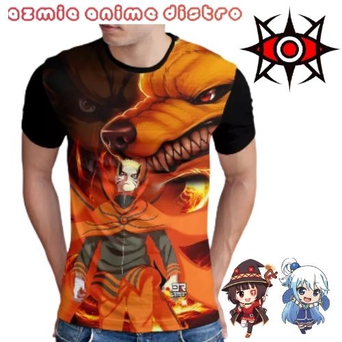 kaos printing anime Naruto Baryon Mode