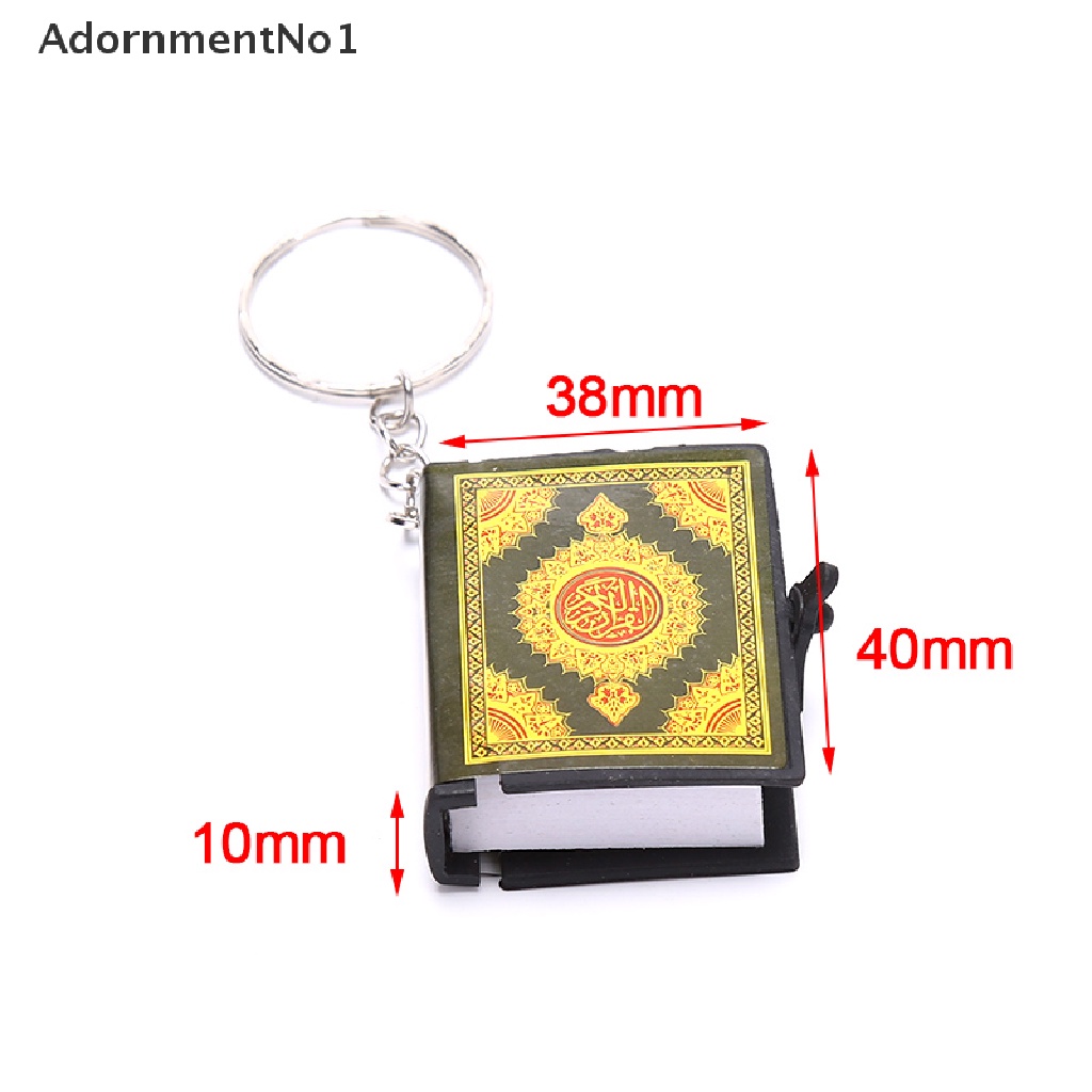 (AdornmentNo1) Gantungan Kunci Motif Quran Arab Mini Bahan Kertas Asli