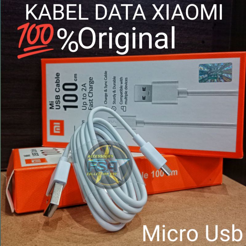 Kabel Data Micro Xmi original Rdmi 3s/4A/4x/5A/6A Note 5 Fast Charging.