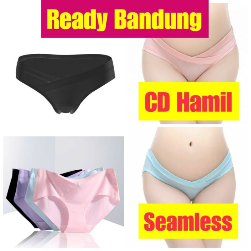 CD363 Celana Dalam Hamil Seamless CD Wanita Rendah Pinggang Sutra Bumil Celana dalam hamil bumil