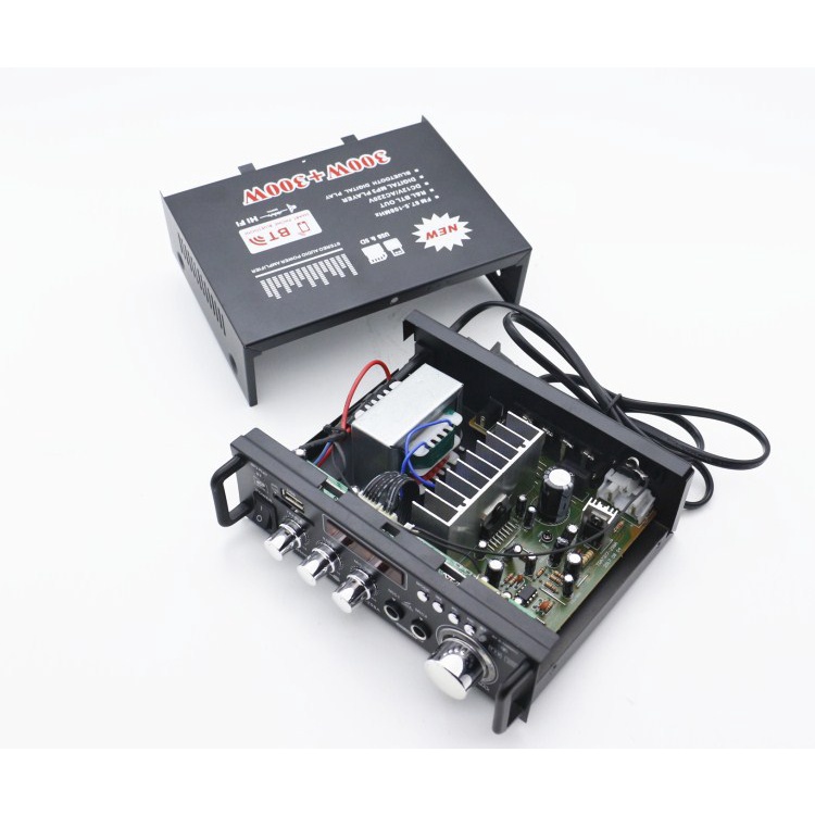 【siap】BT-298A 300+300W Ampli Amplifier Bluetooth Audio Karaoke Home Theater Bluetooth EQ Audio Amplifier Karaoke Home Theater FM Radio 600W