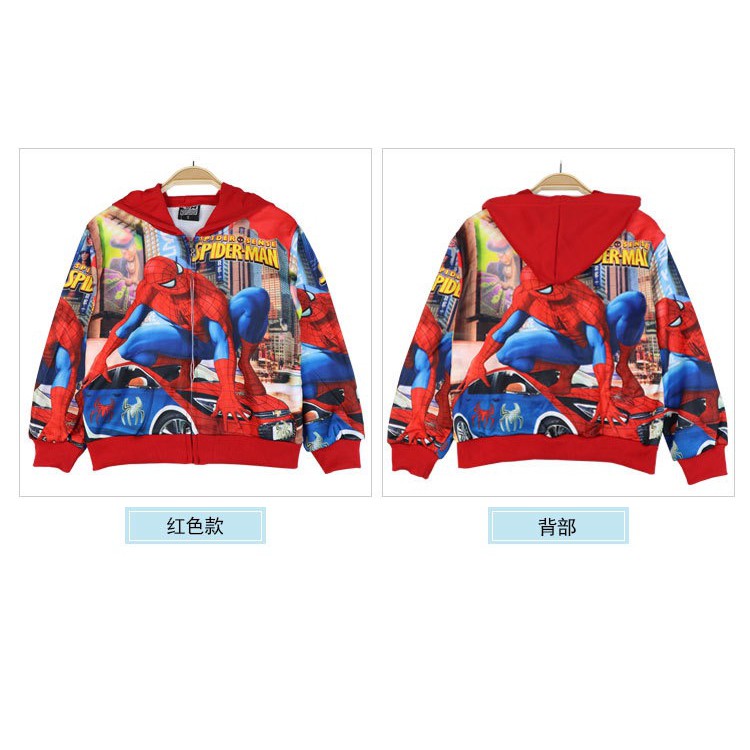 Jacket Hoddie Anak Laki-Laik Motif Superhero Avengers/Spiderman import