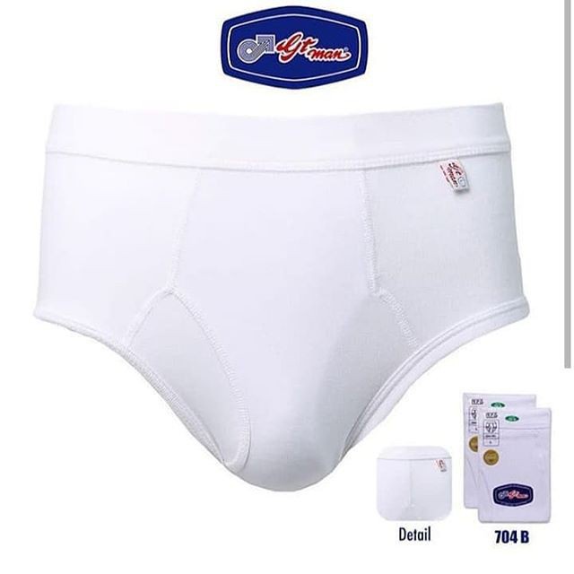 3 Pcs - Celana Dalam GT Man PUTIH Pria Dewasa - CD GTMan Laki-laki Laki BW Polos Open Katun Pakaian Dalam Underwear Adem