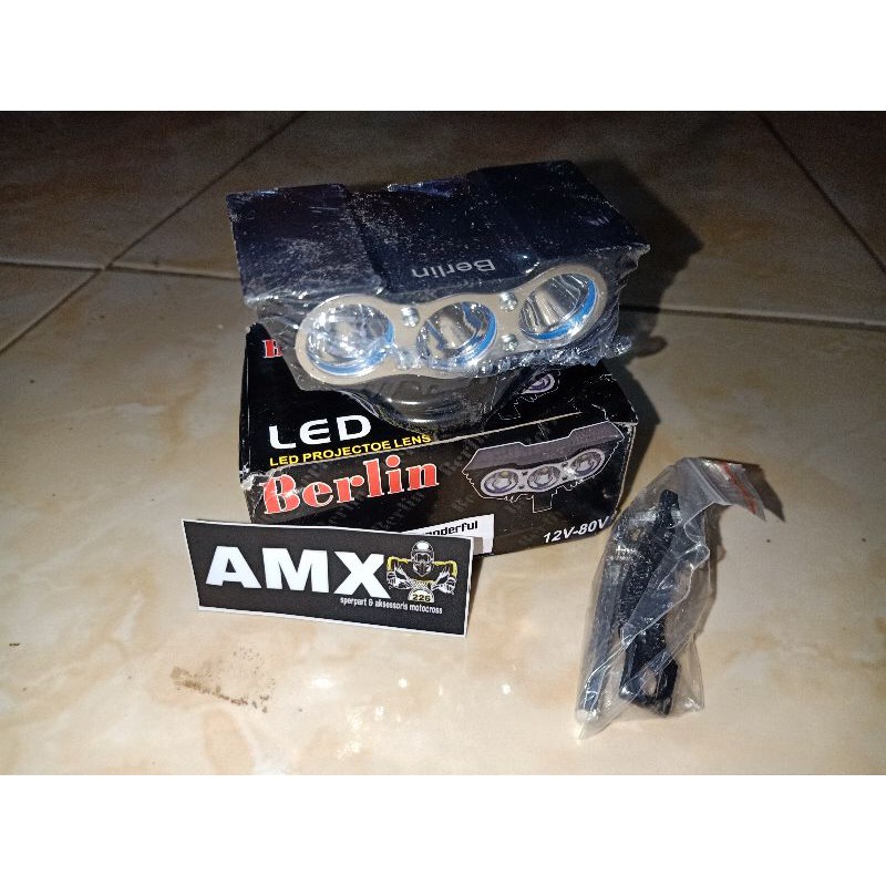 LAMPU TEMBAK SOROT  3 MATA SUPER TERANG