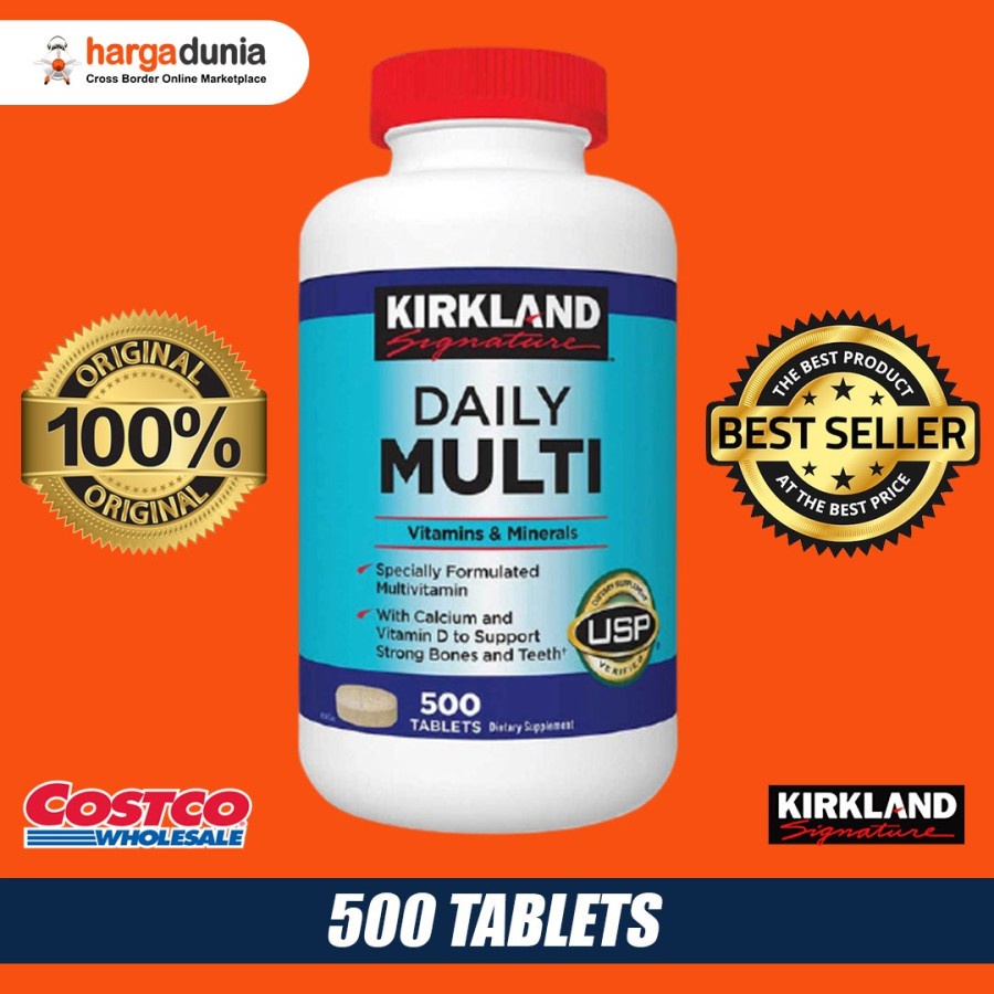 Jual Kirkland Signature Daily Multi Vitamins & Minerals 500 Tablets