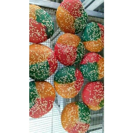 

Burger Rainbow PeLangi 3Warna (isi 10)