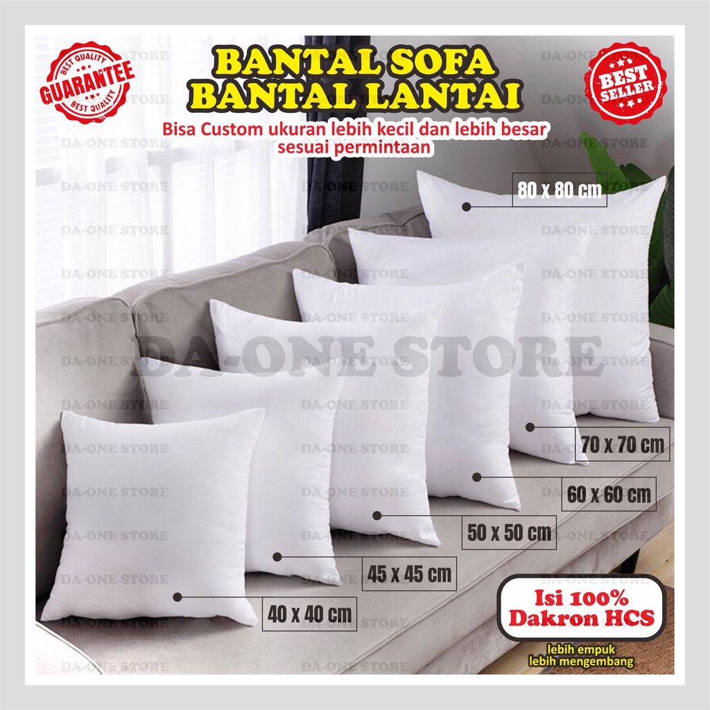 Bantal Sofa Murah Bantal Sofa Dakron Silikon Banyak Ukuran
