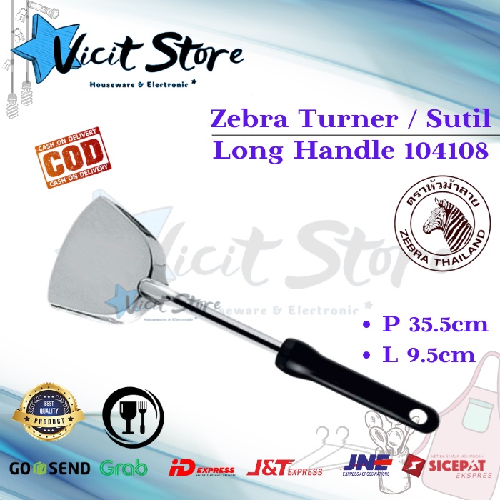 Zebra Sutil / Turner Focus - Long Handle 104108 / Spatula Stainless