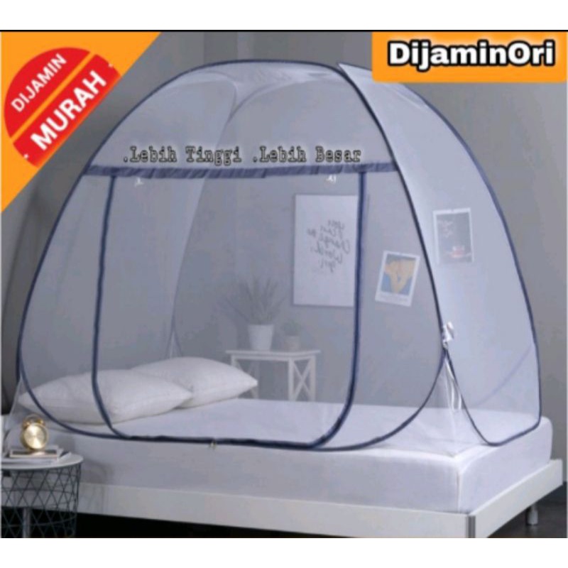 KELAMBU TENDA KELAMBU LIPAT 200X200 BAWAH BOLONG 4 SUDUT ADA KARET KELAMBU NYAMUK KELAMBU TIDUR JUMBO