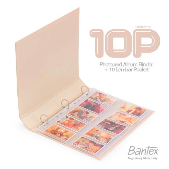 

[Artomas] Bantex Photocard Album A4 3 Ring Binder Tropica Color Peach–8322P - Binder+1Pak10P