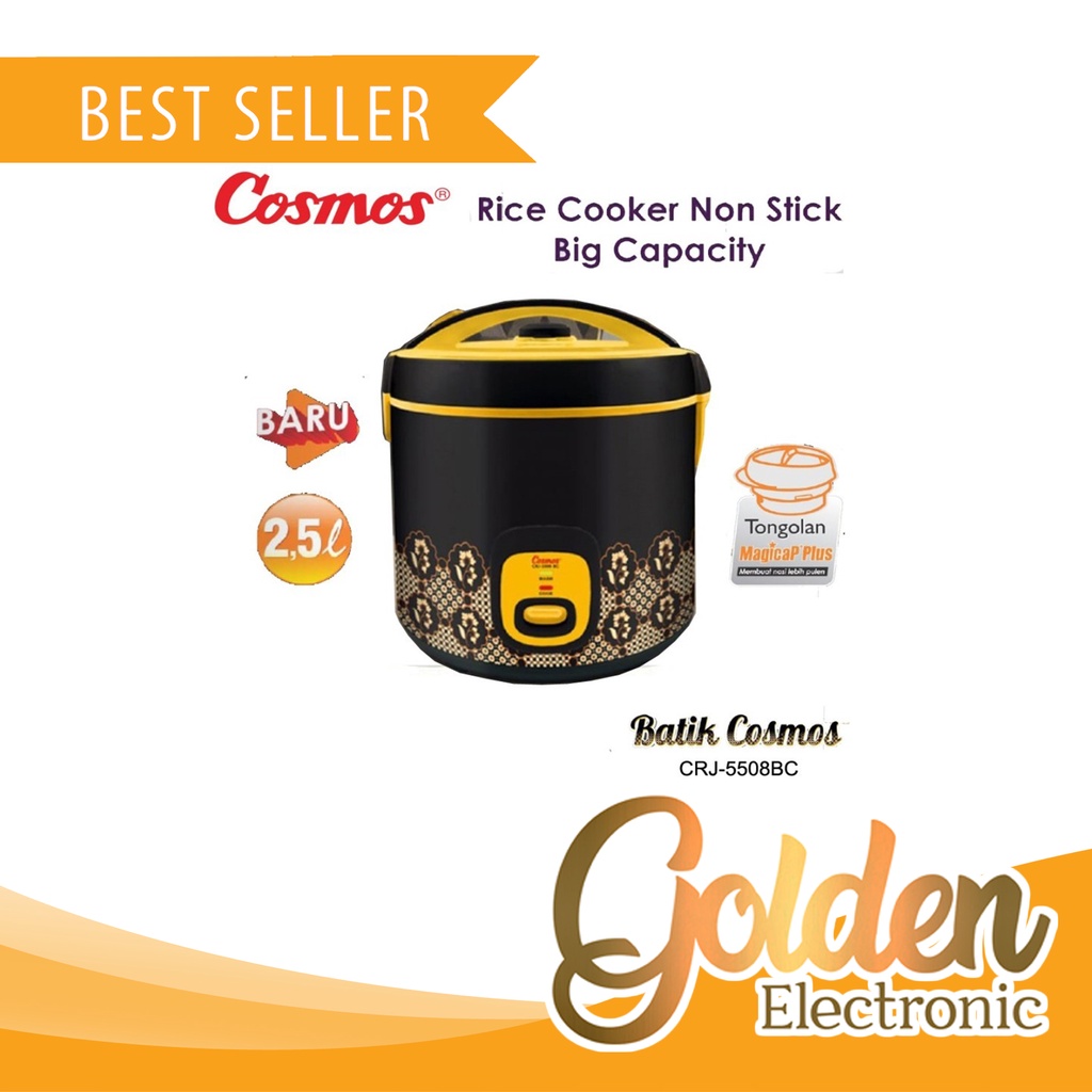 Magic Com Cosmos CRJ-5508 BC Big Capacity 2.5 Liter Rice Cooker Cosmos CRJ-5508BC