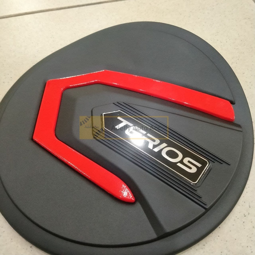 Tutup Tangki Bensin Tank Cover Redline Mobil Daihatsu Terios Warna Merah Hitam Doff