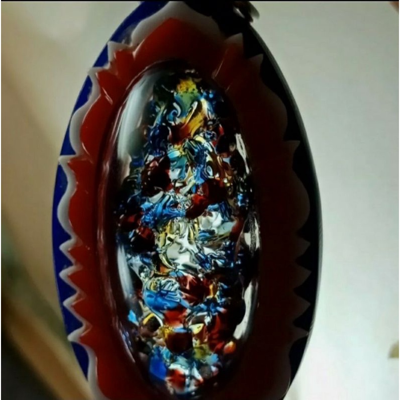 Leklai Kaew Kod Pee Multi Color Lp Yai Blessed Real Protection Thai