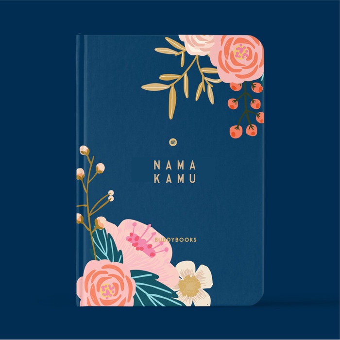 

(BISA COD) Notebook Custom Buddybooks Custom Buku Jurnal Floral Planner FRAME 20 - Size A6