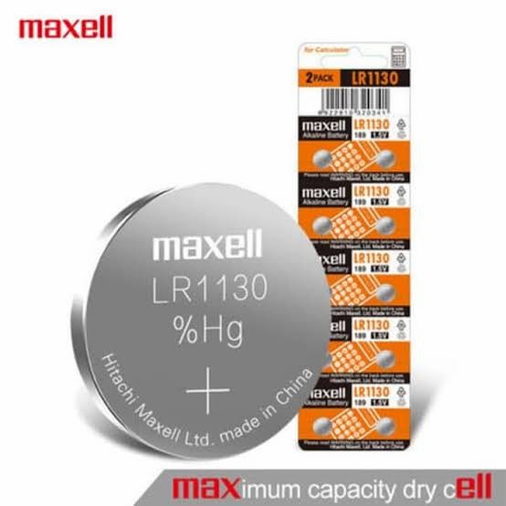 baterai batre original maxell Lr1130 Original AG10 1 PAPAN ISI 5