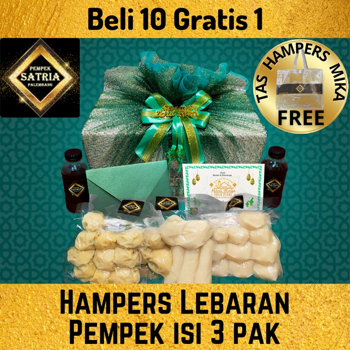 

Hampers hadiah gift kado parcel parsel pempek mpek empek Satria beku