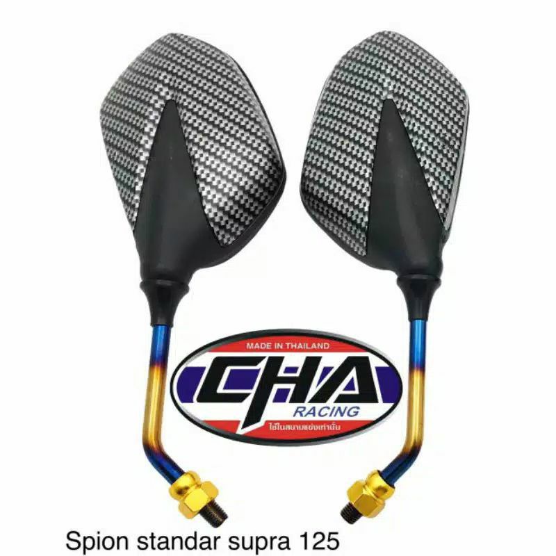 spion twotone carbon model Supra x 125 universal semua Honda matick bebek moge sprot dll