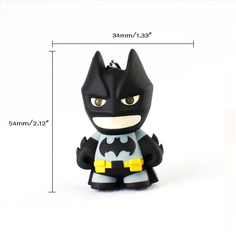 Dreamdreaming.id Gantungan Kunci Batman Dengan Lampu Senter Led + Suara