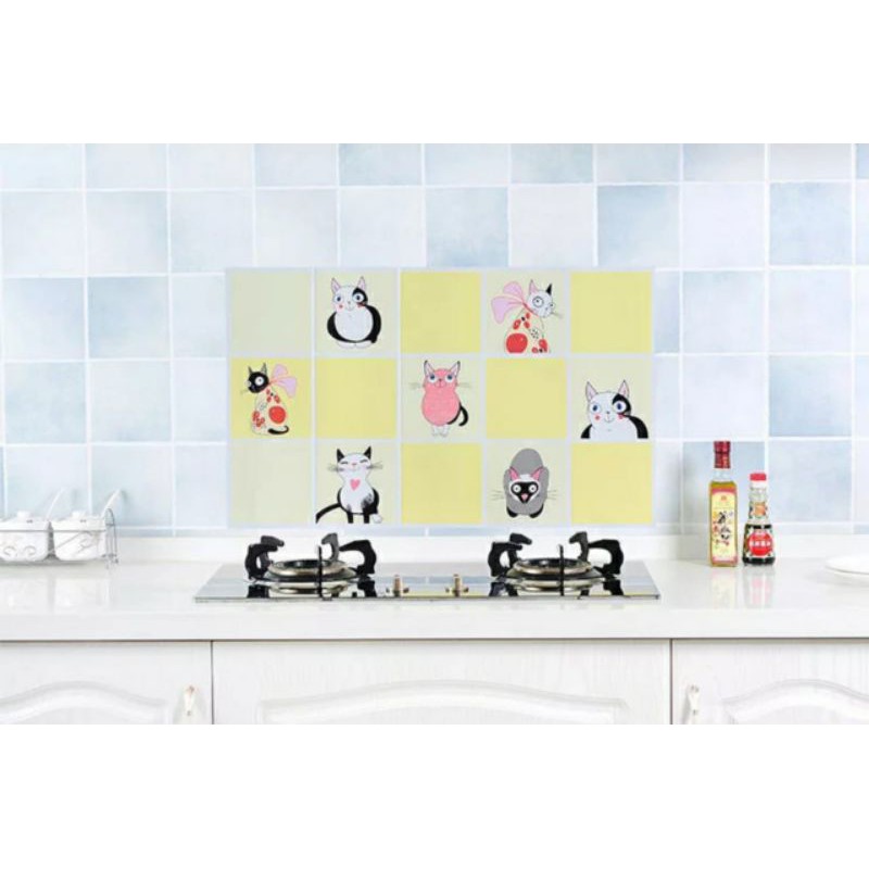 Sticker Walpaper Dapur Wall Stiker Anti Minyak Air - Aluminium Foil