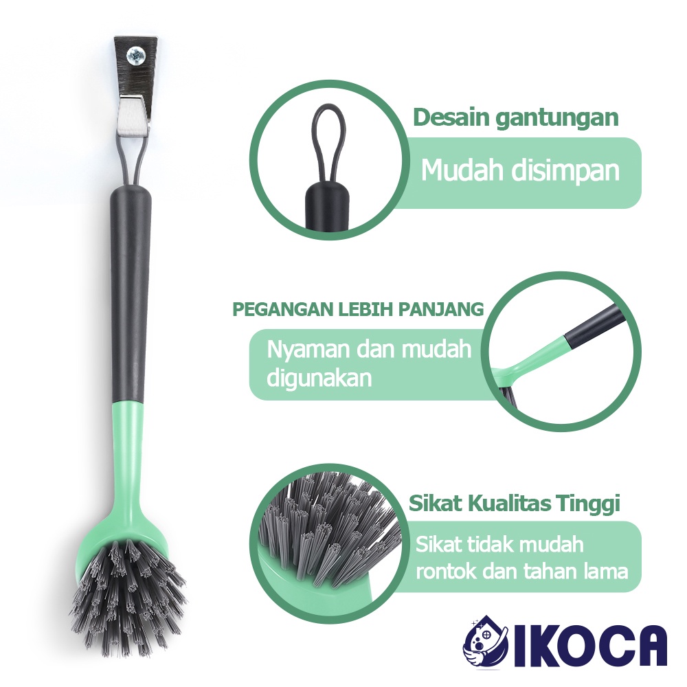 Ktmstore Sikat Dapur sikat plastik dish brush sikat nilon sikat panci ikoca IKO-132