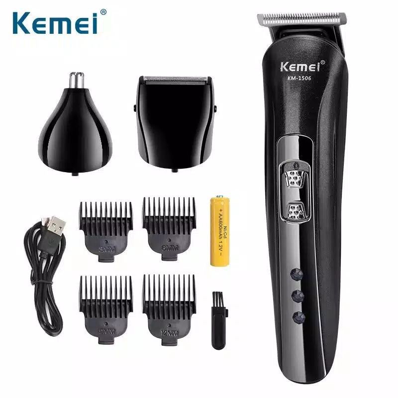 kemei Km-1506 3in1 / alat cukur rambut / mesin cukur rambut / kliper / mesin cukur 3in1