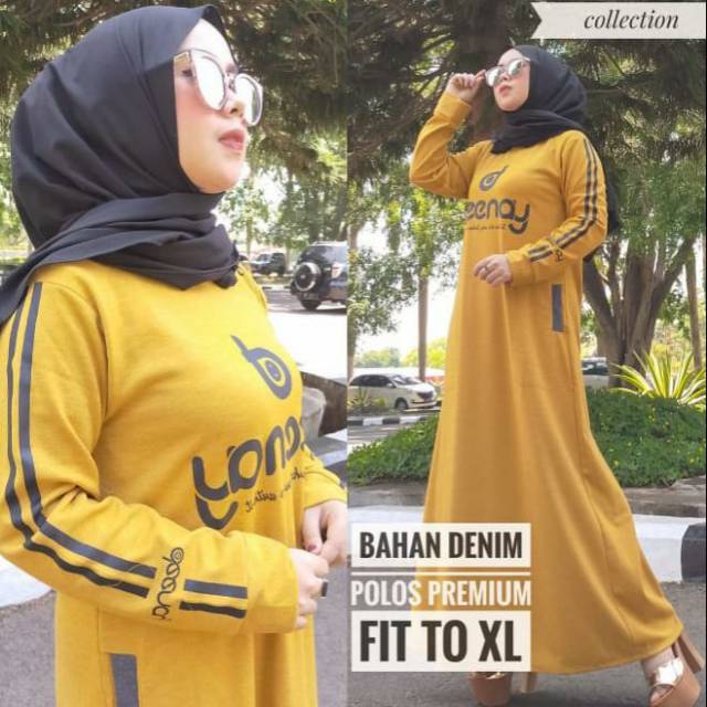 SFB Gamis Deenay ala / Gamis Denim Deenay /Bisa Cod Gamis Murah /Original Denim