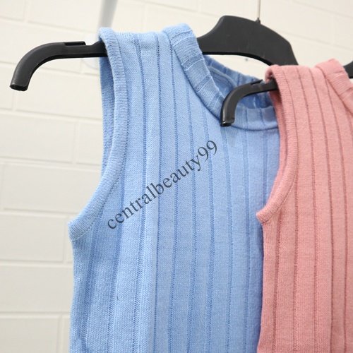 Crop Top Knit Kaos / Crop Top Wanita / Crop  top bahan Rajut