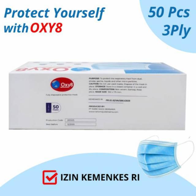 Masker 3 ply oxy 8