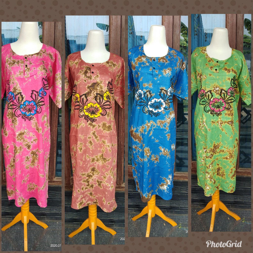 Daster Khas Bali Motif Bunga LD -/+ 110 CM