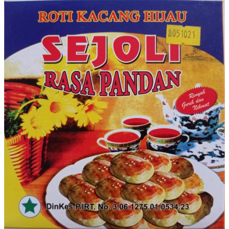 Roti Kacang SEJOLI Oleh-Oleh Khas Medan Rasa Pandan isi Kacang Hijau