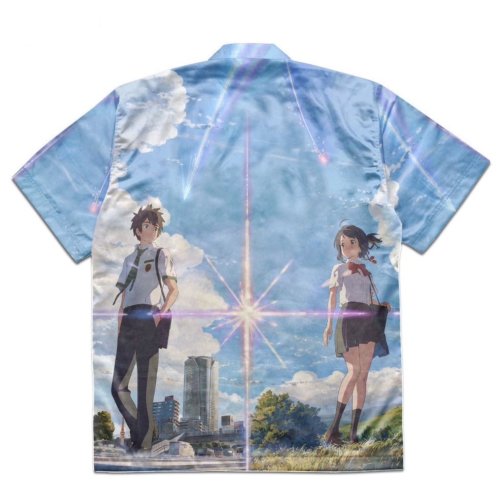 Kemeja Kimi no Nawa Anime Manga Your Name Fullprint Premium Unisex