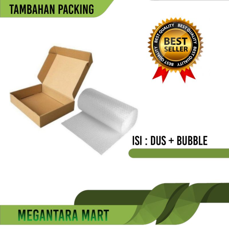 

TAMBAHAN PACKING BUBLE WRAP + DUS BIAR AMAN SAAT PENGIRIMAN