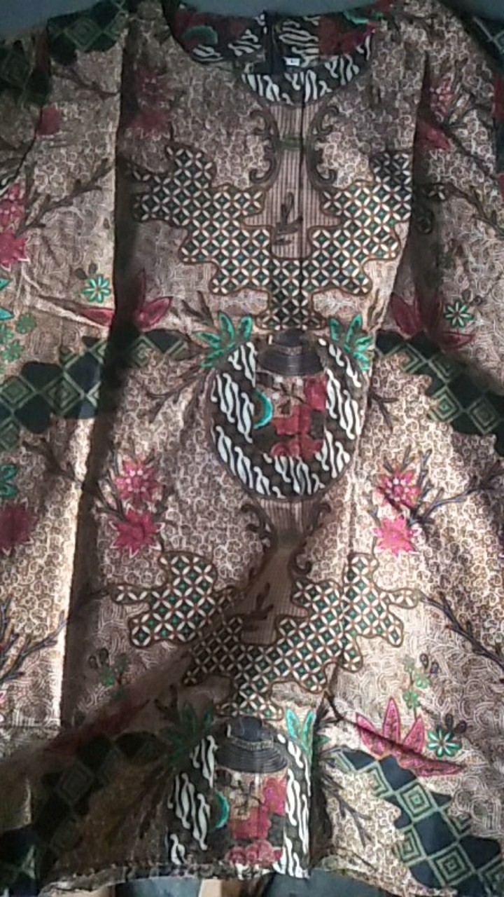 Samhadi Batik Blouse Blus Seragam Ecer Atasan Batik Wanita Formal Non Formal Batik Wanita M L Xl Xxl