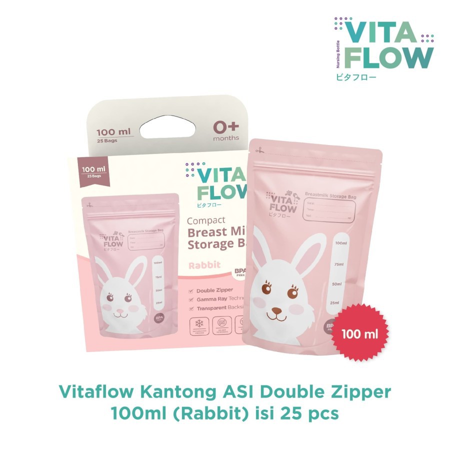 Vitaflow vita flow Kantong ASI 100ml Breast Milk bag 100ml