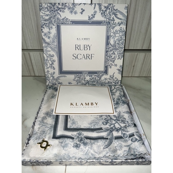 Wearing klamby Ruby Scarf