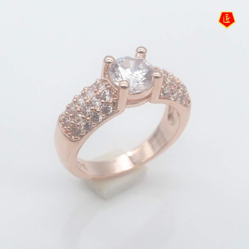 [Ready Stock]High-End Platinum  Ring Trendy Fashion