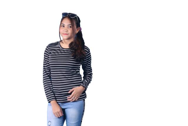 Kaos stripe tee L