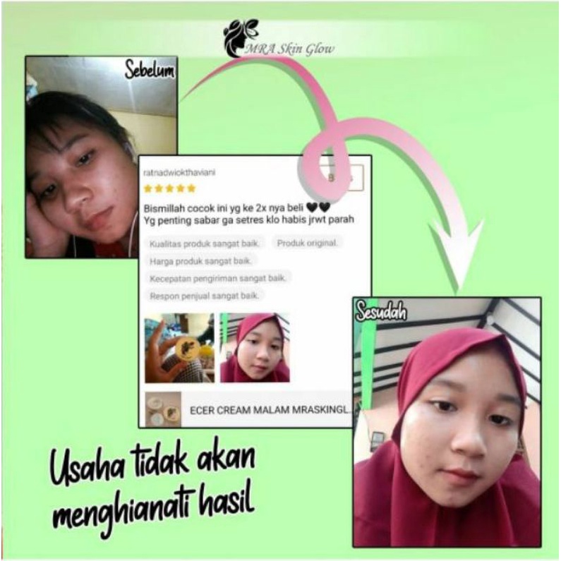 Paket Cream Pemutih Wajah Permanen Aman Cepat by MRASKIN GLOW / MRA SKIN GLOW /