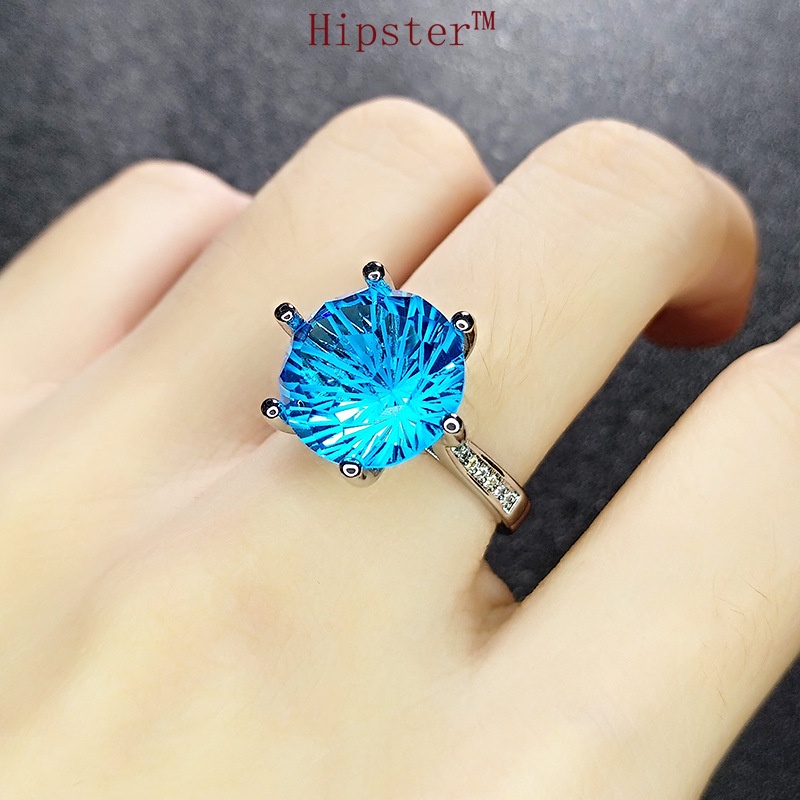 New Hot Sale Trendy Exquisite Inlaid Sapphire Ring