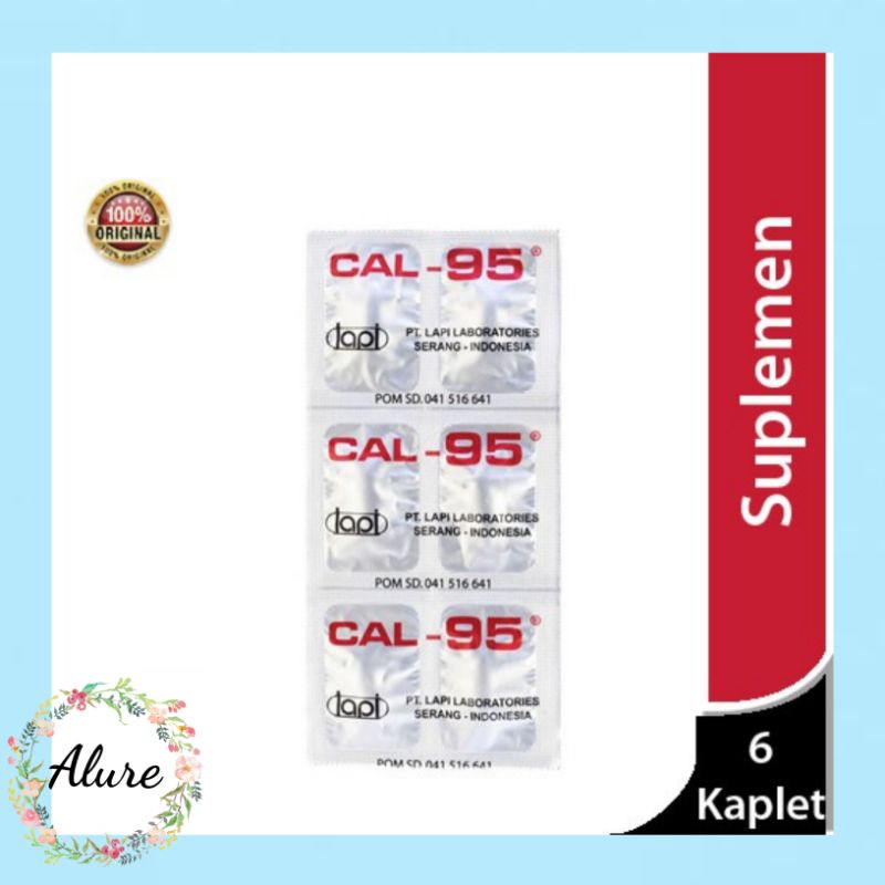 CAL-95 Strip @ 6 Kaplet - Vitamin untuk Otot, Tulang dan Sendi