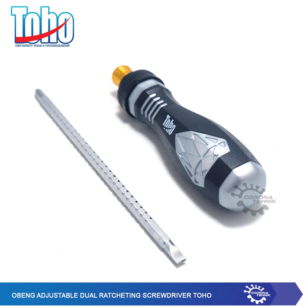 Toho - Obeng Dual Ratcheting Adjustable Screwdriver