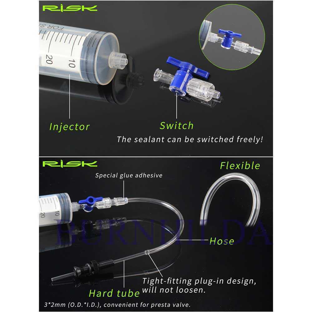 Suntikan Cairan Ban Tubeless Sealant Injection Tool accesoris mobil burnhilda