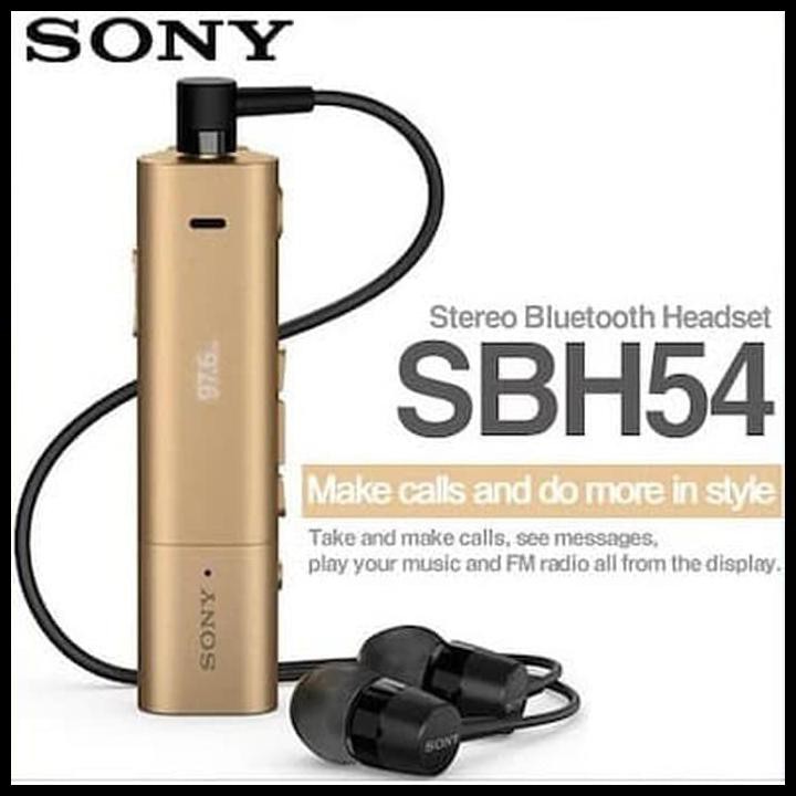 PRODUK MURAH SONY SBH54 STEREO WIRELESS BLUETOOTH HEADSET FM RADIO | OEM STOCK TERBATAS