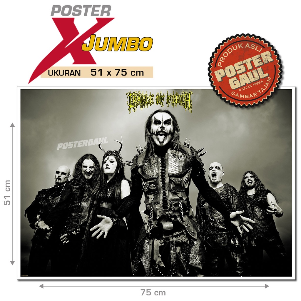 Poster XJumbo CRADLE OF FILTH #XJFJP319 - ukuran 51 x 75 cm
