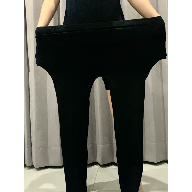 Legging kasual elastis tinggi besar /legging hitam bisa muat 35-100kg