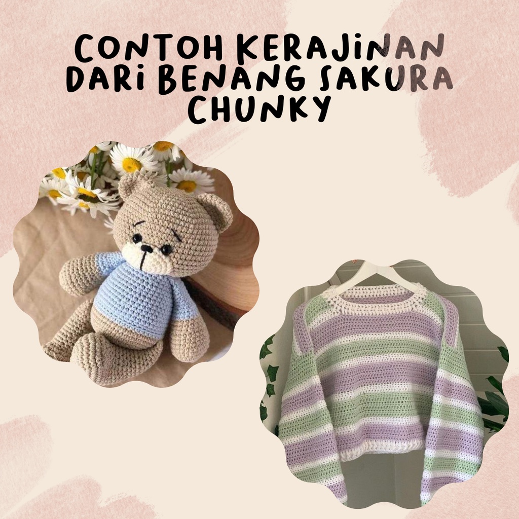 Benang Rajut Katun Susu Sakura Milk Cotton Chunky - 1902