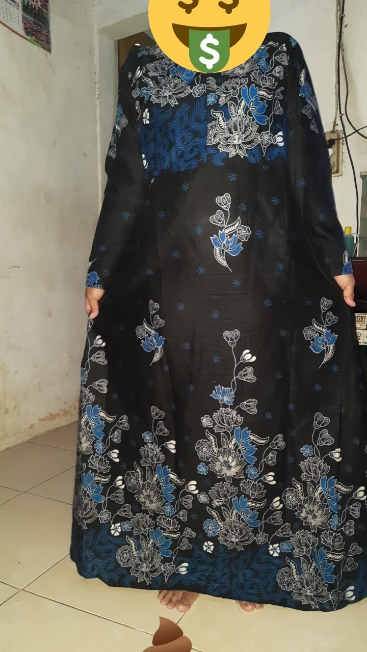 Batik Couple Keluarga Sania Ruffle Ori Ndoro Jowi Dnt Sakura Biru